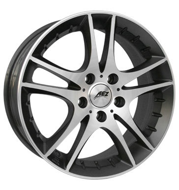 pneumatiky - 7x16 5x112 ET40 AEZ Intenso Dark schwarz Black matt polished Americk vozy Rfky / Alu monitory osvetlen pneumatiky