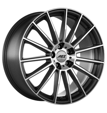 pneumatiky - 8x18 5x112 ET34 AEZ Steam grau / anthrazit gunmetal polished Wiechers SPORT Rfky / Alu koncovky Chrome Parts b2b pneu