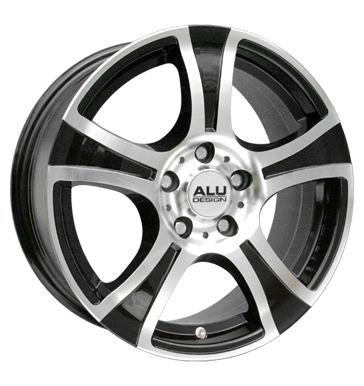 pneumatiky - 6.5x15 5x114.3 ET45 Aludesign AD01 schwarz schwarz glanz vollpoliert hyundai Rfky / Alu Slevy replika pneumatiky