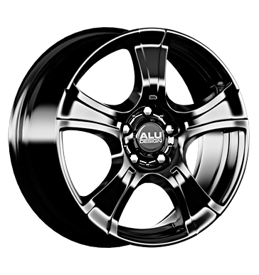 pneumatiky - 6.5x15 5x114.3 ET45 Aludesign AD01 schwarz black Wheelworld Rfky / Alu kapaliny prslusenstv trziste