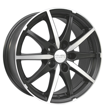 pneumatiky - 7.5x17 5x110 ET35 Anzio Racer schwarz schwarzmatt-poliert kmh-Wheels Rfky / Alu STIL AUTO pilotn bundy pneu