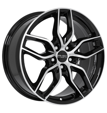 pneumatiky - 7.5x17 5x120 ET37 Anzio Spark schwarz diamant-schwarz frontpoliert Rfky / Alu Rfky / Alu lkrnicky kmh-Wheels Autoprodejce