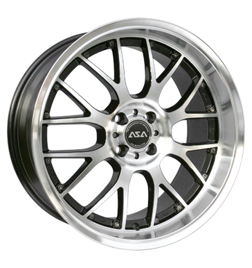 pneumatiky - 7x17 4x108 ET18 ASA AR 1 schwarz schwarz glanz frontpoliert Truck Winter od 17,5 