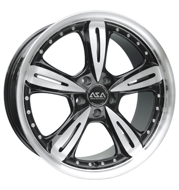 pneumatiky - 9.5x19 5x120 ET20 ASA AR 4 schwarz schwarz frontpoliert GS-Wheels Rfky / Alu motocykl ventil Alustar trhovisko