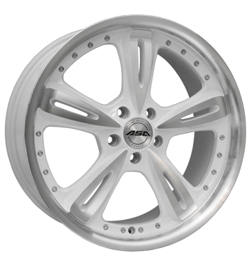 pneumatiky - 8.5x19 5x100 ET35 ASA AR 4 weiss weiY frontpoliert SCHMIDT Rfky / Alu STIL AUTO skladovac boxy disky