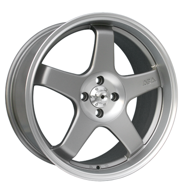 pneumatiky - 8.5x18 4x100 ET35 ASA AR 5 grau / anthrazit titan poliert recnk Rfky / Alu prce BRABUS disky