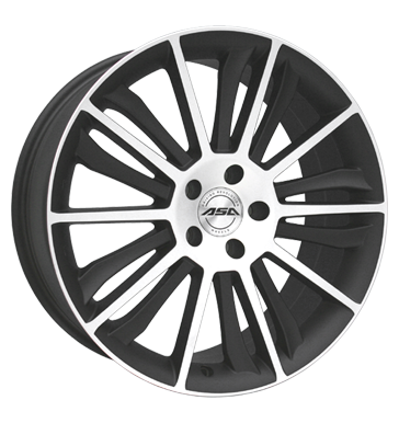 pneumatiky - 8.5x18 5x112 ET45 ASA AR 6 schwarz schwarz matt frontpoliert matt centrovn Rfky / Alu spoiler Wheelworld pneumatiky