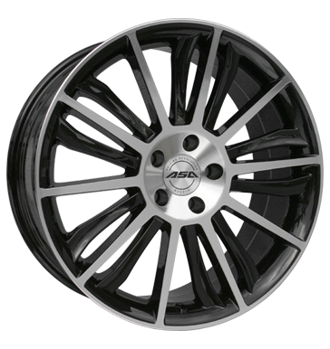 pneumatiky - 9x20 5x130 ET40 ASA AR 6 schwarz schwarz glanz front poliert chlapec Rfky / Alu Auto-Tuning + styling sluzba Predaj pneumatk