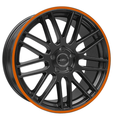 pneumatiky - 8.5x18 5x100 ET35 ASA GT 1 schwarz schwarz seidenmatt mit orangem Ring ALLESIO Rfky / Alu autodly USA BRABUS Hlinkov disky