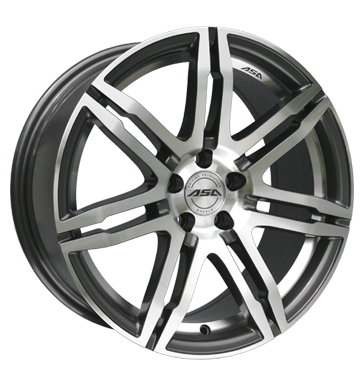 pneumatiky - 9.5x20 5x112 ET35 ASA GT 2 grau / anthrazit anthrazit-glanz-frontpoliert rucn nrad Rfky / Alu letadlo Tricka Autoprodejce