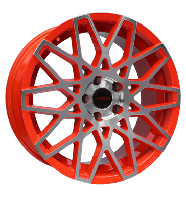 pneumatiky - 8.5x18 5x114.3 ET40 ASA GT 4 orange orange neon frontpoliert motec Rfky / Alu DOTZ Alutec Predaj pneumatk