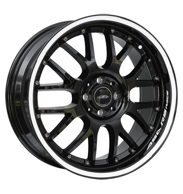 pneumatiky - 8x18 4x100 ET35 ASA AR 1 schwarz RS-Race mit weiYem Ring/Schriftzug Offroad Mud Terrain Rfky / Alu Oldtimer Standardn In-autodoplnky trziste