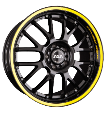 pneumatiky - 10.5x20 5x112 ET35 ASA AR 1 schwarz RS-Race mit gelbem Ring/Schriftzug bezpecnostn vesty Rfky / Alu Auto-Tuning + styling Moped a mopedu dly b2b pneu