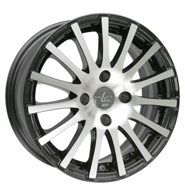 pneumatiky - 7x16 4x100 ET37 ATS Z Flash schwarz diamant-schwarz frontpoliert Spurverbreiterung Rfky / Alu Jerry a prslusenstv Offroad Zimn 17.5 