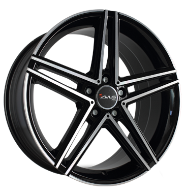 pneumatiky - 7.5x17 5x112 ET52.5 Avus AC-515 schwarz black polished regly pneumatik Rfky / Alu Offroad cel rok nemrznouc smes pneu b2b