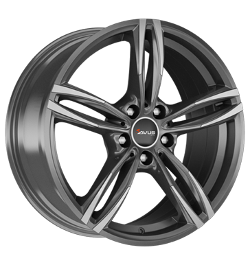 pneumatiky - 7.5x17 5x112 ET50 Avus AF 15 grau / anthrazit anthracite polished AUDI Rfky / Alu Truck lto od 17,5 