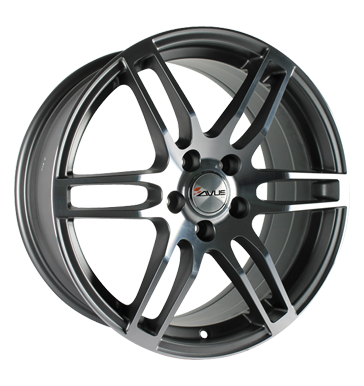 pneumatiky - 7x16 5x115 ET40 Avus AF 9 grau / anthrazit anthracite polished ostatn Rfky / Alu Zimn kompletn kolo-ALU Motocykly a motocyklov dly Autoprodejce