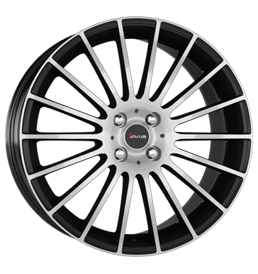 pneumatiky - 7x17 4x108 ET25 Avus AC-M03 schwarz black polished Lehk nkladn auto lto od 17,5 