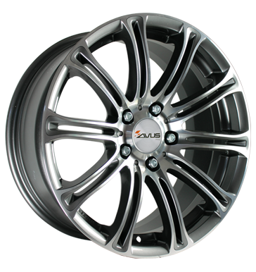 pneumatiky - 8x17 5x120 ET34 Avus AC-MB1 grau / anthrazit anthracite polished automobilov sady Rfky / Alu koncovky zemedelsk traktory Autoprodejce