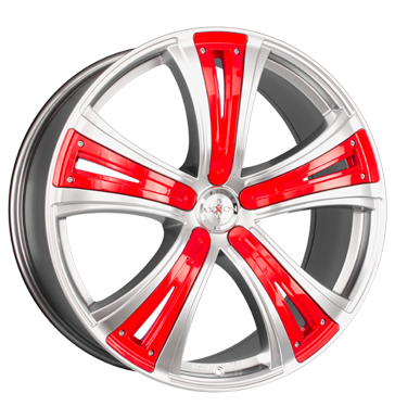 pneumatiky - 8.5x19 5x112 ET45 Axxion Diva chrom chromsilber deko sport rot bocn parapet Rfky / Alu EXCENTRI skladovac boxy b2b pneu