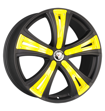 pneumatiky - 9.5x22 5x120 ET45 Axxion Diva schwarz schwarz matt deko sport gelb Rial Rfky / Alu ANZIO prce b2b pneu