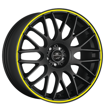 pneumatiky - 9x18 5x110 ET38 Barracuda Karizzma gelb PureSports / Color Trim gelb Mutec Rfky / Alu sluzba Rondell pneu