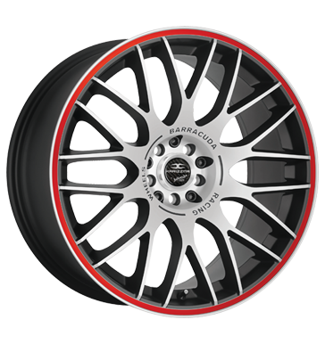 pneumatiky - 8x18 5x112 ET45 Barracuda Karizzma rot Mattblack-Polished / Color Trim rot Soundboards + adaptr krouzky Rfky / Alu mastek Binno Hlinkov disky