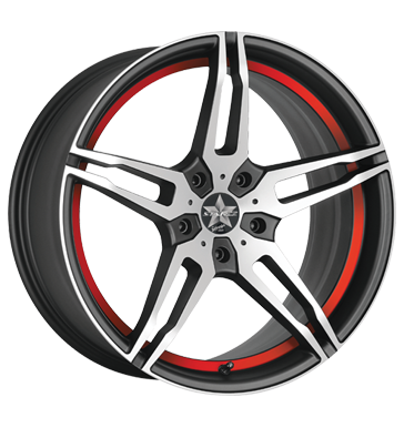 pneumatiky - 8x18 5x112 ET45 Barracuda Starzz schwarz Mattblack-Polished/undercut Color Trim rot Auto Hi-Fi + navigace Rfky / Alu ALCOA Motocyklov zvody Autoprodejce