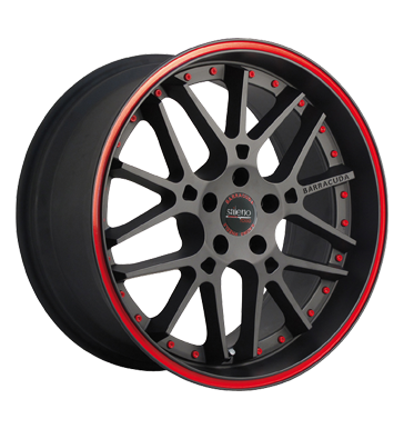 pneumatiky - 8.5x19 5x112 ET32 Barracuda Stiletto Rosso silber Pure Sports mit rotem Ring Offroad Wintergreen Rfky / Alu Oldtimer dly t-EC2 E85 ECU Hlinkov disky