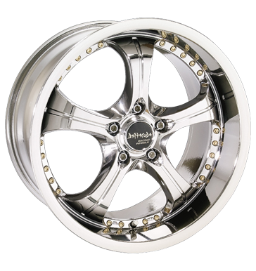 pneumatiky - 8.5x19 5x100 ET32 Barracuda Superfast chrom real chrom Mutec Rfky / Alu psy brzdov dly Hlinkov disky