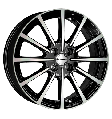 pneumatiky - 6.5x15 4x108 ET40 Borbet BL4 schwarz black polished skrabka na led Rfky / Alu Wheelworld Rondell pneus