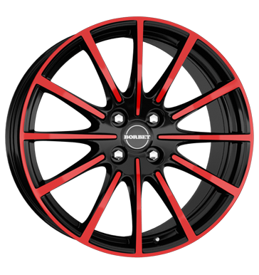 pneumatiky - 6.5x15 4x100 ET35 Borbet BL4 mehrfarbig black red glossy Brock Rfky / Alu nstroj ventil Drkov / Kosile Autoprodejce