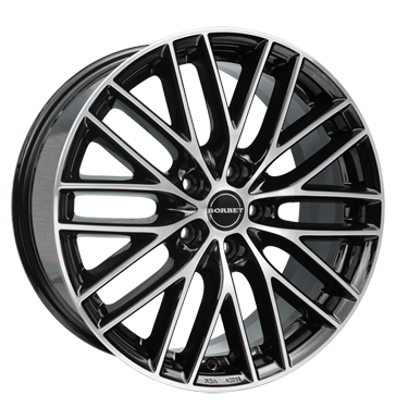 pneumatiky - 7x16 5x114.3 ET40 Borbet BS5 schwarz black polished cel rok Rfky / Alu Alustar Motocykly a motocyklov dly Predaj pneumatk