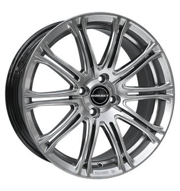 pneumatiky - 7x17 4x100 ET38 Borbet CW1 silber hyper silver tMotive Rfky / Alu Auto Hi-Fi + navigace vozk pneu