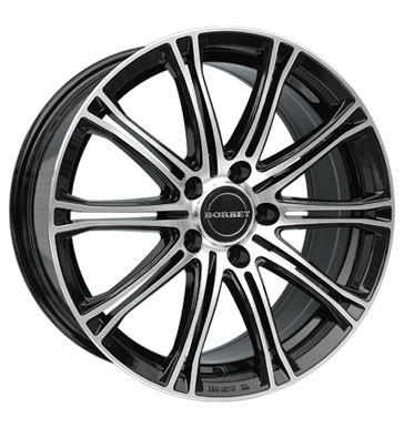 pneumatiky - 8x18 5x105 ET40 Borbet CW1 schwarz black polished Lehk nkladn auto lto od 17,5 