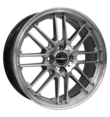 pneumatiky - 7x17 4x108 ET38 Borbet CW2 silber hyper rim polished RC design Rfky / Alu Offroad Mud Terrain Csti Quad Autodlna