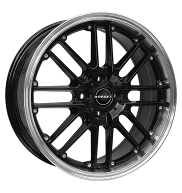 pneumatiky - 7x17 4x100 ET38 Borbet CW2 schwarz black rim polished Navigacn CD + software Rfky / Alu odevy telo pneus