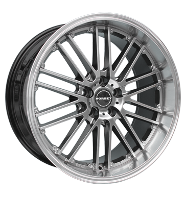 pneumatiky - 8x18 5x120 ET45 Borbet CW2 silber hyper rim polished Jahreswagen Rfky / Alu Americk vozy Autordio Rarity Autodlna