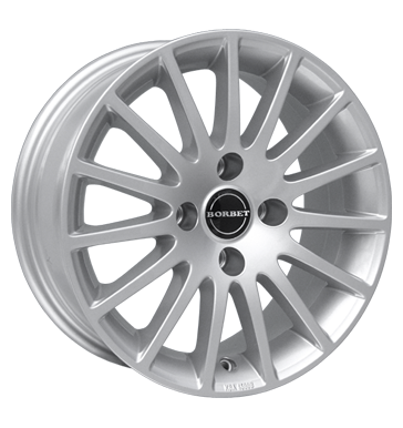 pneumatiky - 7x17 4x114.3 ET40 Borbet LS silber crystal silver BRABUS Rfky / Alu Alessio letn b2b pneu