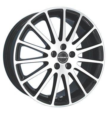 pneumatiky - 7x17 5x108 ET40 Borbet LS schwarz black polished Test-kategorie 1 Rfky / Alu Offroad cel rok Sportovn vfuky pneus