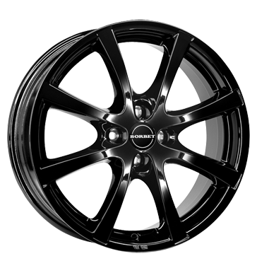 pneumatiky - 5.5x14 4x100 ET43 Borbet LV4 schwarz black glossy Americk vozy Rfky / Alu truck ventil Rim luzka (nhradn dly) trziste