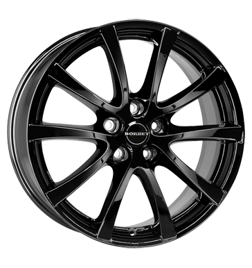 pneumatiky - 7x16 5x108 ET40 Borbet LV5 schwarz black glossy ADVANTI Rfky / Alu designov antny rucn nrad pneumatiky