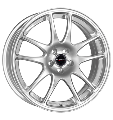 pneumatiky - 7x17 4x100 ET45 Borbet RS silber brillant silver INDIVIDUAL Rfky / Alu Tube: Kolo Motorsport disky