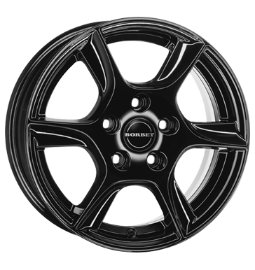 pneumatiky - 5.5x15 5x100 ET38 Borbet TL schwarz black glossy zrcadlo design Rfky / Alu motocykl ventil ENZO Autoprodejce