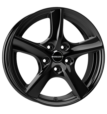 pneumatiky - 6.5x16 5x112 ET46 Borbet TL schwarz black glossy AUDI Rfky / Alu subwoofer KING pneumatiky