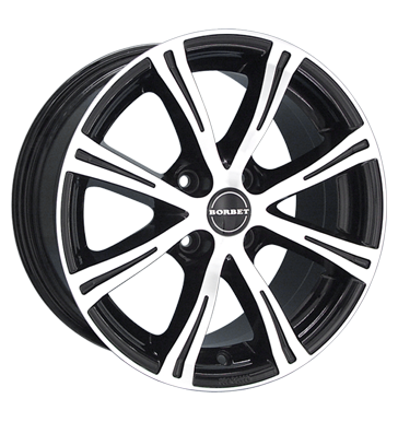 pneumatiky - 6x14 4x108 ET17 Borbet X8 schwarz black polished Sportovn vfuky Rfky / Alu PLATINUM AUTEC trhovisko