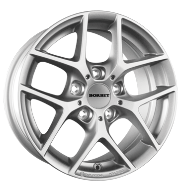 pneumatiky - 8x18 5x120 ET43 Borbet Y silber crystal silver Baro Rfky / Alu zrcadlo design Mutec pneu
