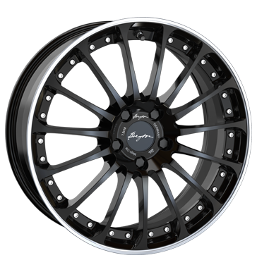 pneumatiky - 7.5x18 4x100 ET48 Breyton Magic CW schwarz glossy black with polished lip ocelov rfek Rfky / Alu odevy t-EC2 E85 ECU Autodlna