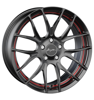 pneumatiky - 7x18 5x112 ET48 Breyton Race GTS-R schwarz matt black red circle undercut Ronal Rfky / Alu Lehk nkladn auto lto od 17,5 