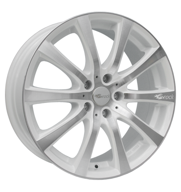 pneumatiky - 8x18 5x114.3 ET50 Brock B21 weiss white pearl frontpoliert Motorsport Rfky / Alu Momo brzdov dly b2b pneu